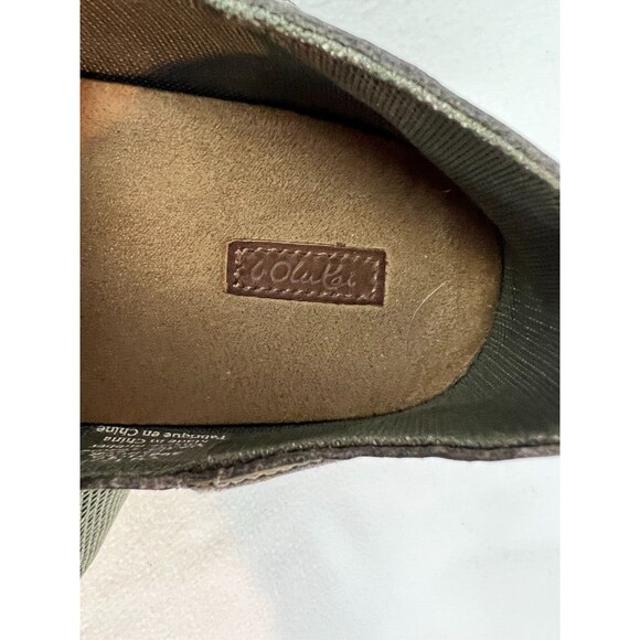 Olukai Pehuea Sneakers Women's Size 9 Canvas Slip on Flats Green Print - Picture 10 of 12